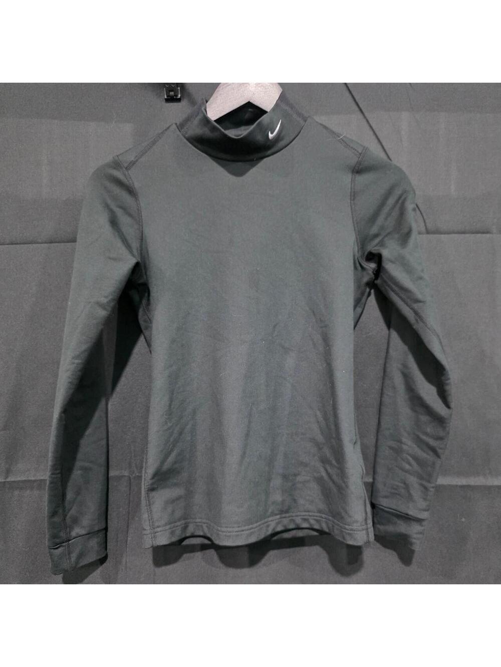 Nike Women's Dri-Fit Mock Neck Long Sleeve Top in Black